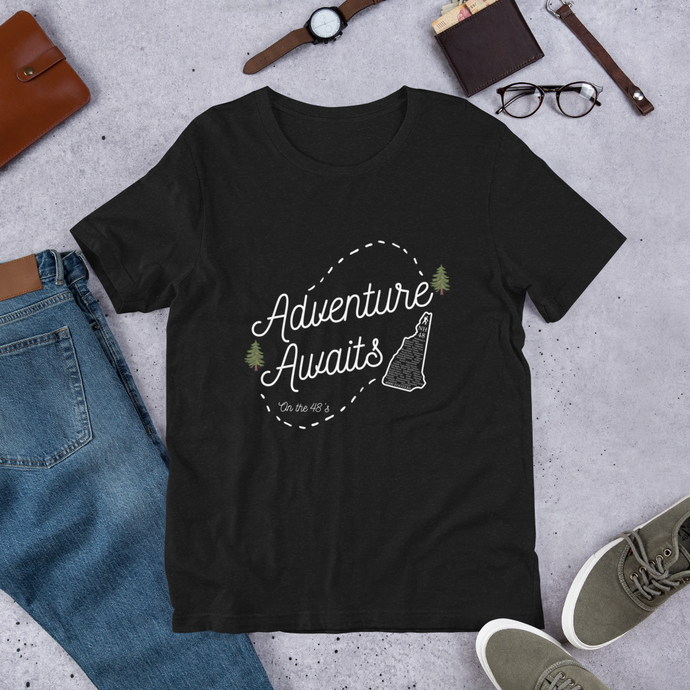 Adventure Awaits on the 48's unisex t-shirt